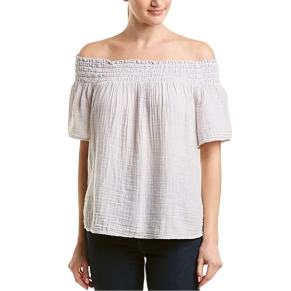 Michael Stars | Off Shoulder Double Gauze Top Size Medium - Picture 1 of 7